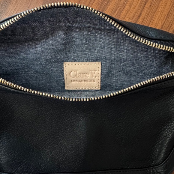 NWT CLARE V BLACK LEATHER FANNY PACK - Picture 7 of 12